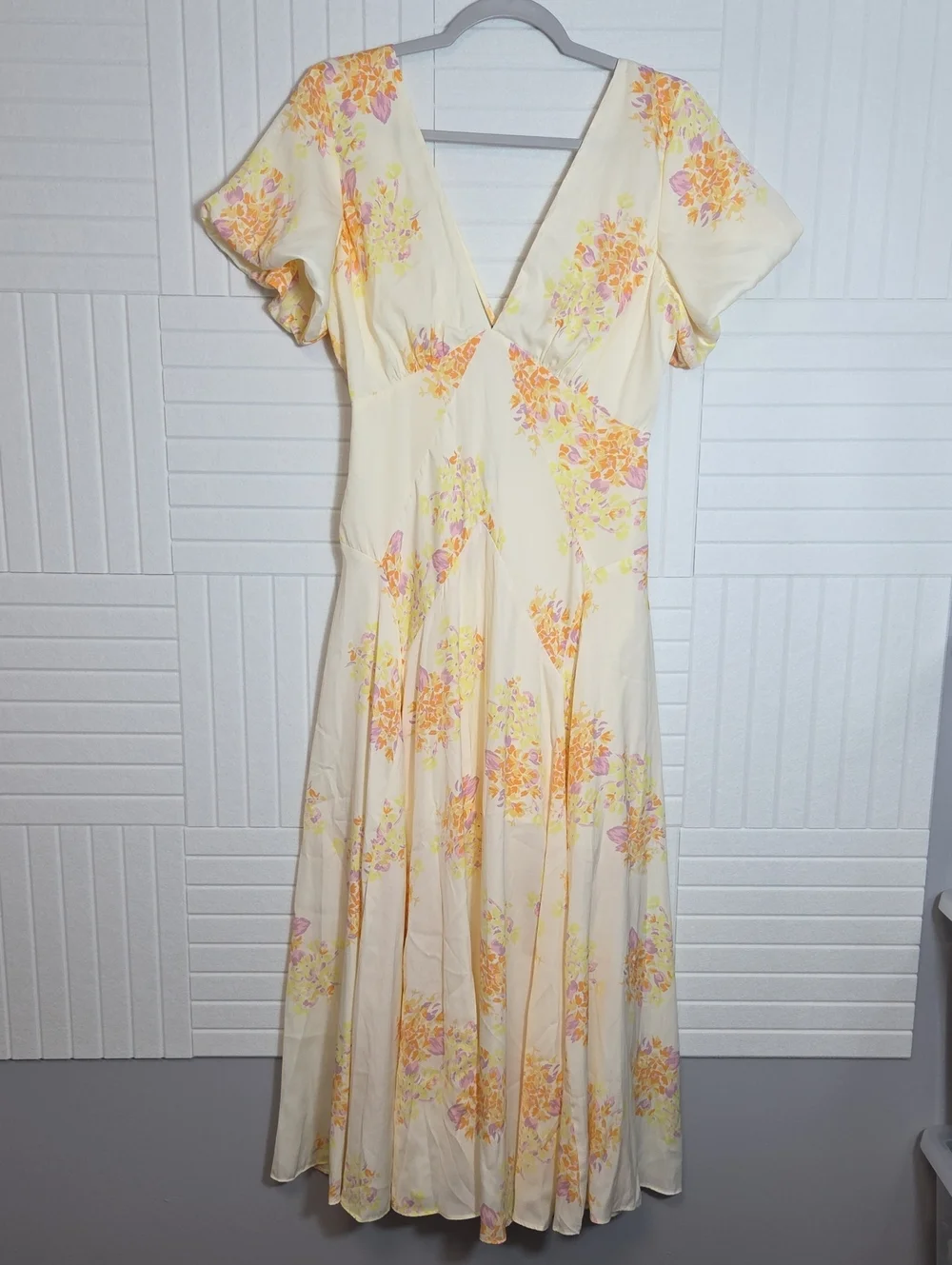 Free People Floral Open Back Maxi Dress Size L